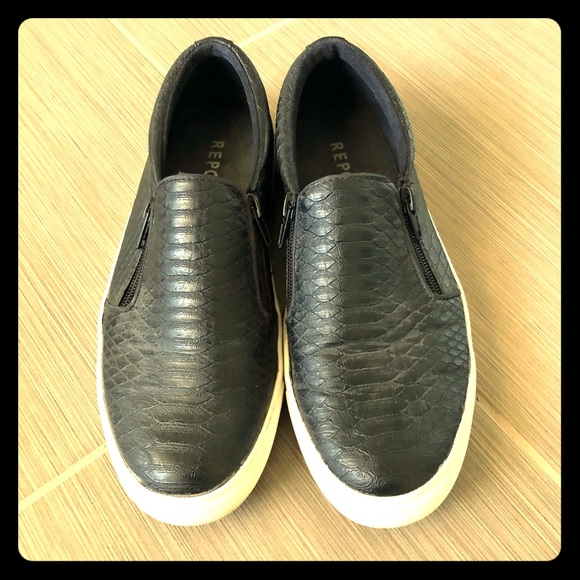 report black slip on sneakers